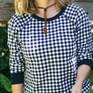 Draper James Natalie Gingham Sweatshirt